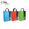 Brand promotion custom printed eco reusable foldable non woven shopping tote bags with logo and handles